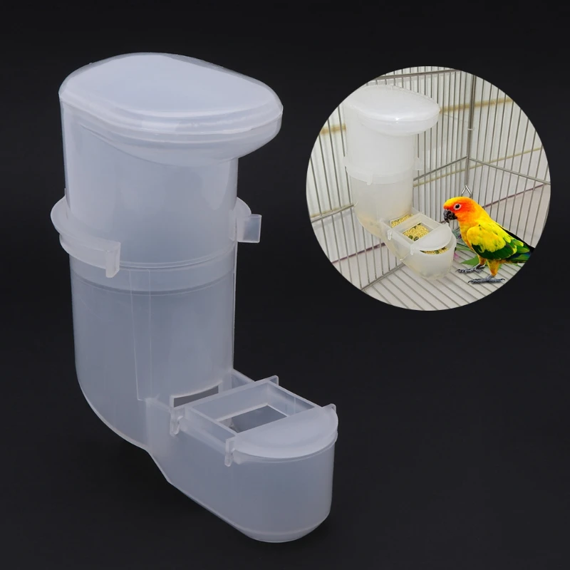 

Automatic Bird Feeder Food Water Feeding Drinker Parrot Pet Clip Dispenser Cage