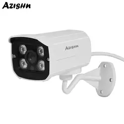 AZISHN 1080 P 2MP 1920*1080 HD Разрешение IP Камера H.264 ONVIF HI3518E 4IR светодиодов пуля IP66 наружного видеонаблюдения Камера DC 12 V/48 V PoE