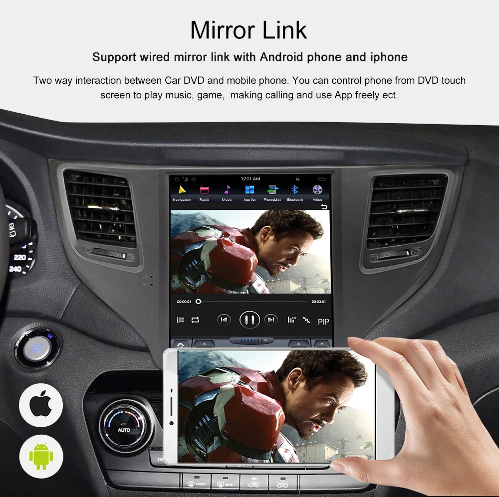 Best ZWNVA Tesla IPS Screen Android 7.1 Car No CD DVD Player Radio GPS Navigation For Hyundai Tucson 2015 2016 2017 2018 Headunit 13