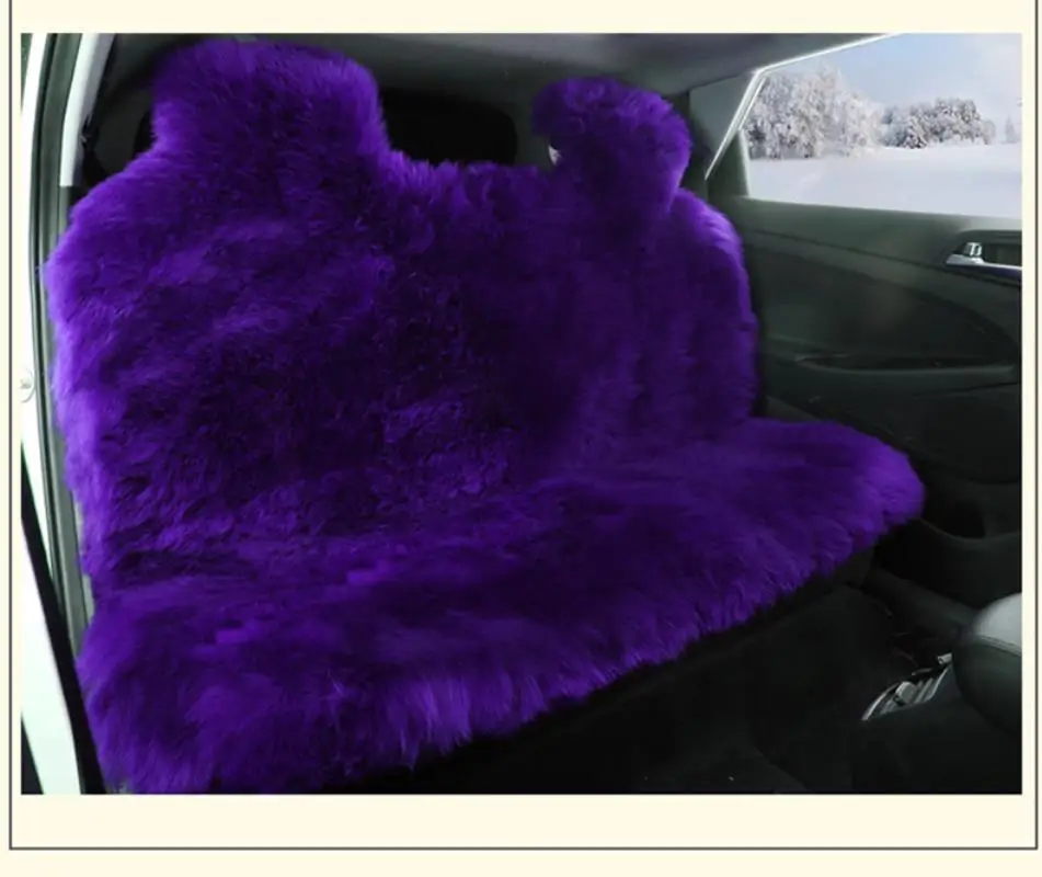 JXLCLYL 100% Australian Pure Natural Fur Seat Cover 5 Seats Whole Vehicle Seat Cover Sheepskin Winter Car Cushion