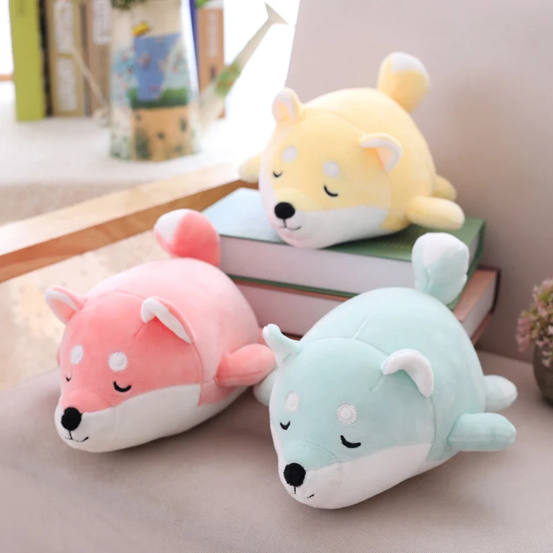 

25cm Cute Fat Shiba Inu Dog Plush Toy Stuffed Soft Kawaii Animal Cartoon puppy Doll Lovely Gift for Kids Baby Children