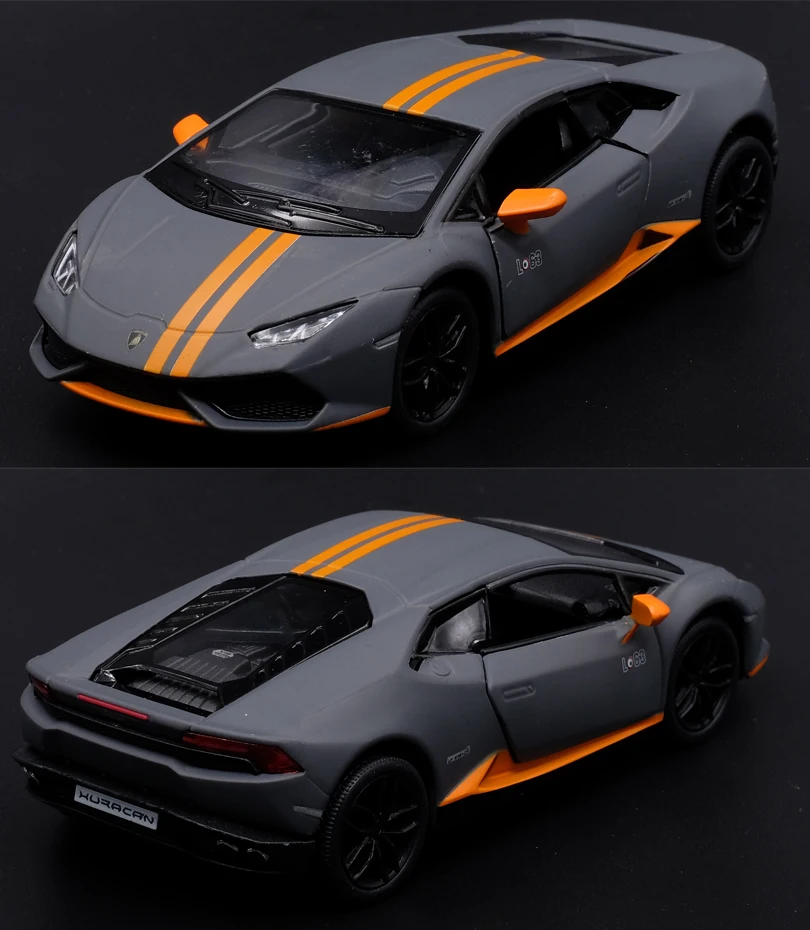 Kinsmart, 1:36, Huracan, LP610-4, AV10, спортивный автомобиль, литая под давлением, модель автомобиля, игрушка с откидной спинкой для детей, подарки, коллекция игрушек