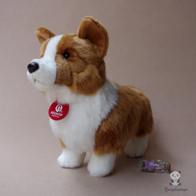 Plush Dogs Doll Welsh Corgi Toys For Children Simulation Animals