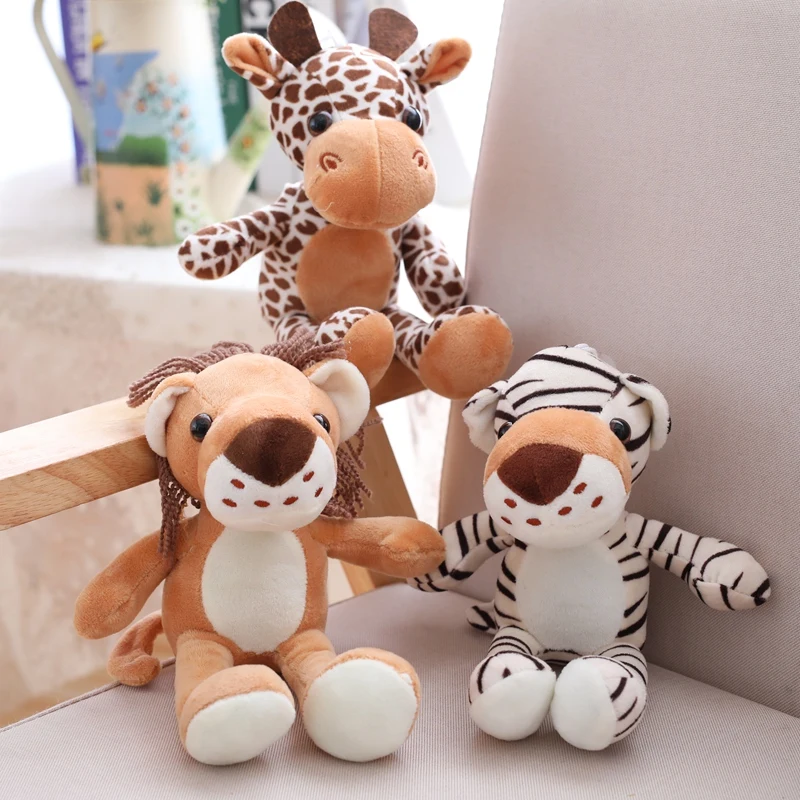 Soft Lion Tiger Plush Toy Stuffed Giraffe Plush Soft Toys For Children