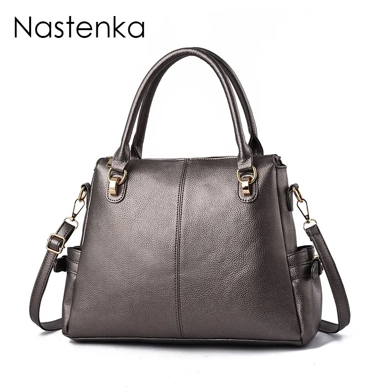 

Nastenka Women Large Capacity Handbags Vintage Women Designer Crossbody Bags For Women Leather Shoulder Bag Tote Bolsa Feminina