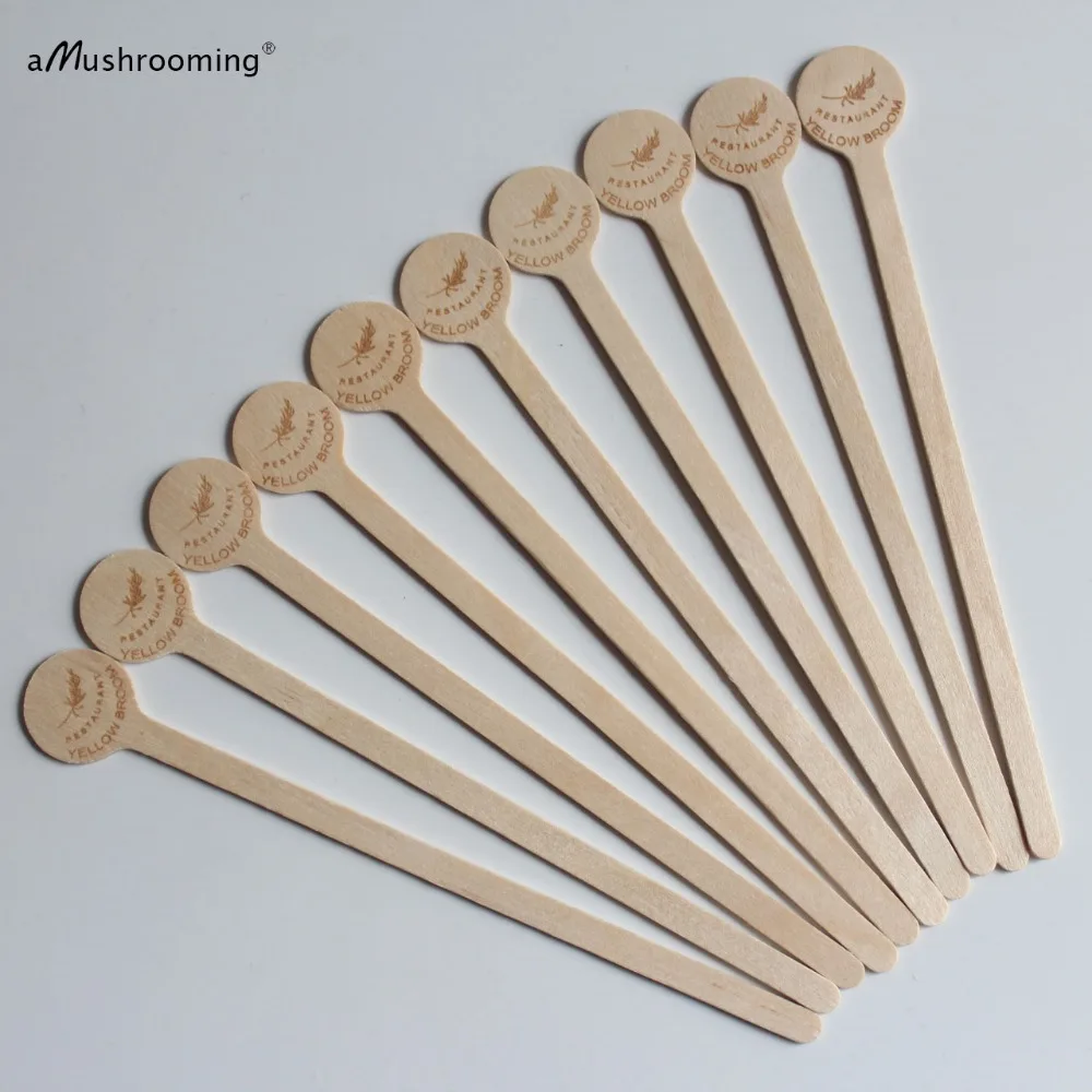 

15cm Wooden Drink Stirrers Personalized for Wedding Coffee Stirrer Stir Sip Repeat - Set of 50