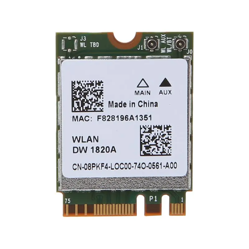NEW DW1820A BCM94350ZAE 802.11ac Bluetooth 4.1 867Mbps M.2 NGFF WiFi Wireless Card for Dell Laptops Computers