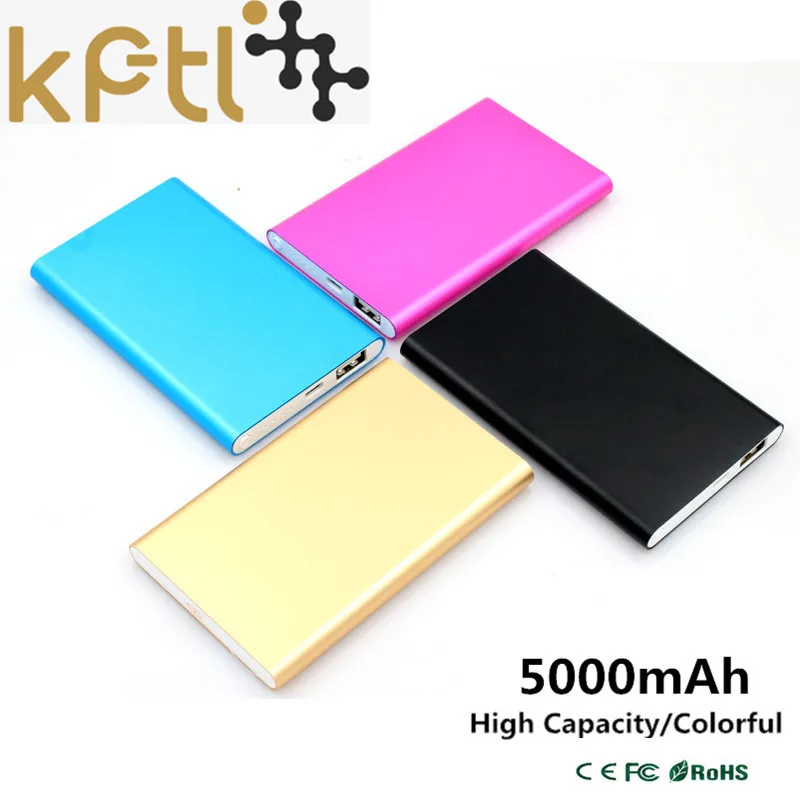 Metal Portable 5000mAh Power Bank USB External Backup Battery Portable Charger Slim Powerbank Multicolor For Smartphone