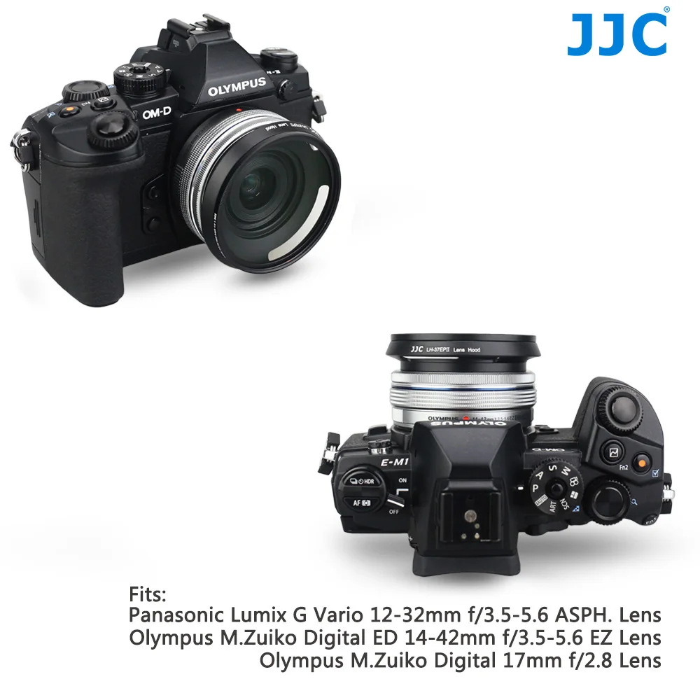 JJC металлическая Резьбовая бленда для объектива 58 мм для Olympus M. Zuiko Digital ED 14-42 мм f/3,5-5,6 EZ/M. Zuiko Digital 17 мм f/2,8