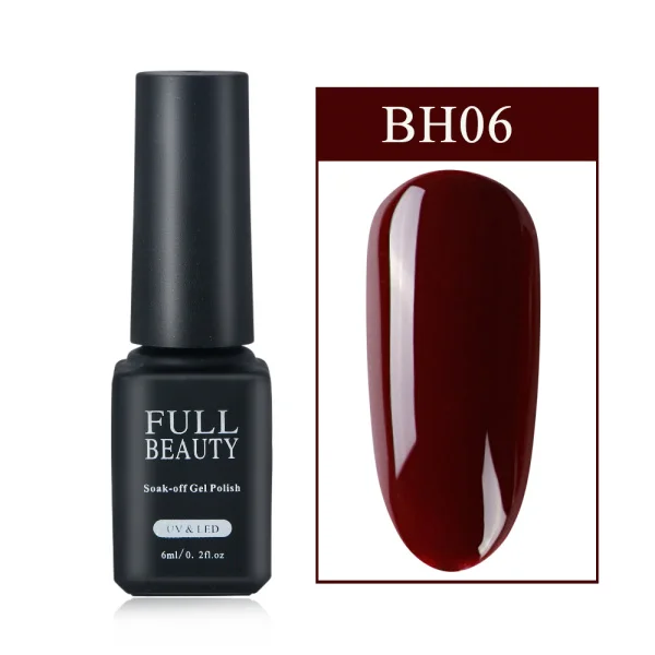 Лак для ногтей Гель-лак набор замачиваемый Гибридный Блестящий лак УФ красный черный цвет для маникюра ногтей искусство красоты салонный праймер CH981 - Цвет: BH06