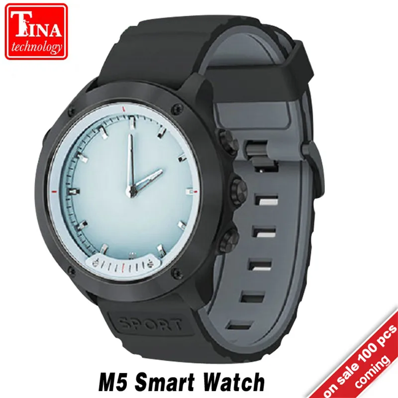 

M5 Smart Watch Men IP68 Waterproof Transparent Screen Heart Rate Monitor Stainless Steel Clock Smart Band For IOS Android