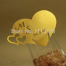 Пользовательские бокал карты место карты. Свадебные Эскорт карты.(20) персонализированные настольные cardpc001