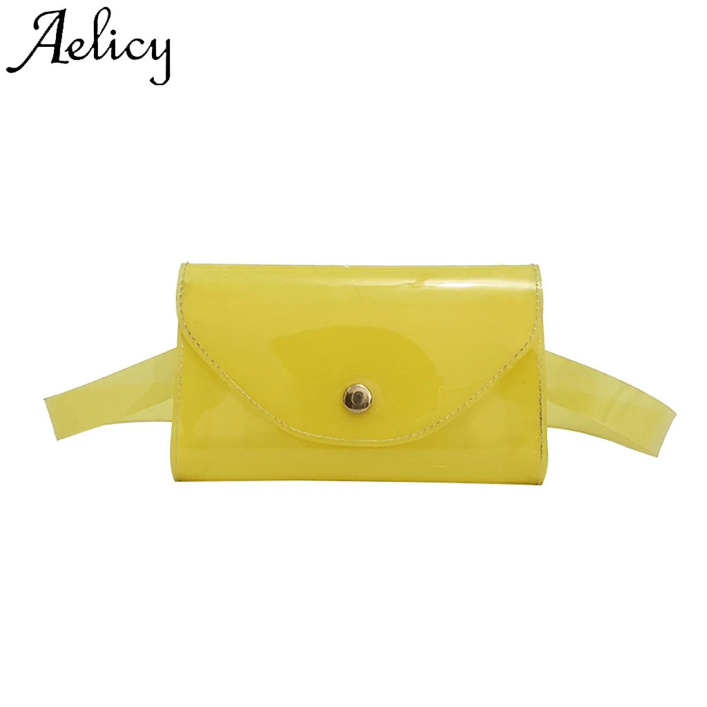 

Aelicy Women Pin Buckle Belt Transparent Crossbody Bag Simple Fashion Waist Bag High Quality Solid Bag Simple Phone Pocket