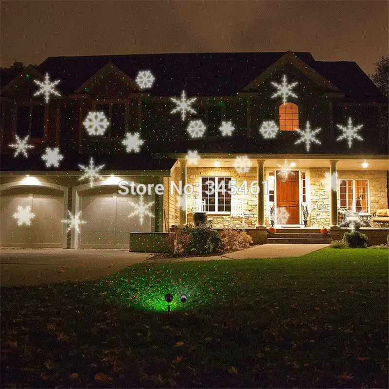 

LED Snowflake Projector lights Christmas House Garden Laser Projectors Promotion