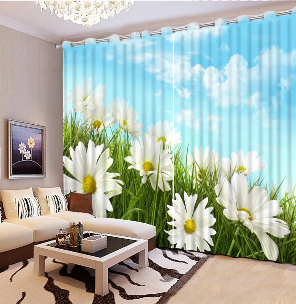 

Photo Customize size New Custom 3D Beautiful scenery custom curtains home decoration