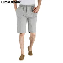 Для мужчин белье хлопок Повседневное свободные шорты Высокая талия по колено брюки эластичный пояс Короткие штаны плюс Размеры XL-5XL 903-A738