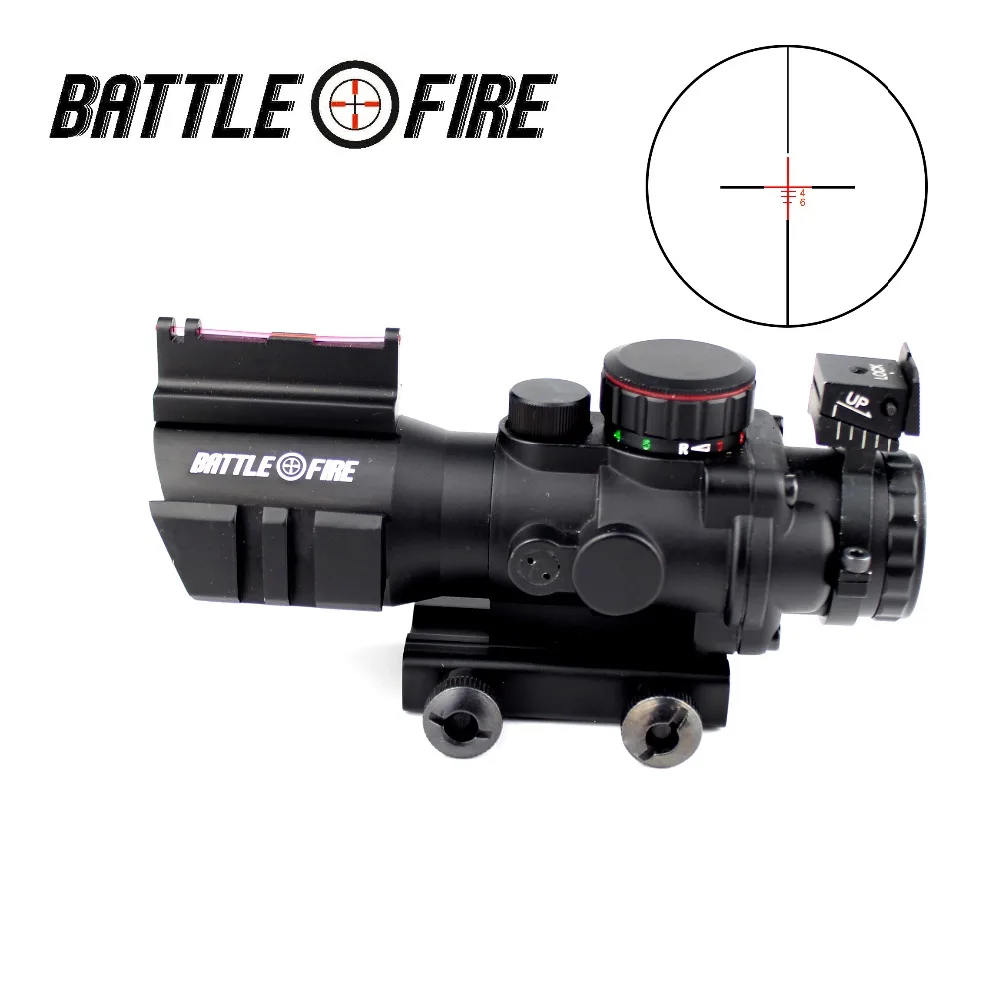 

4x32 Acog Riflescope 20mm Dovetail Reflex Optics rifle Scope Tactical collimator Sight For Hunting Airsoft Sniper Magnifier
