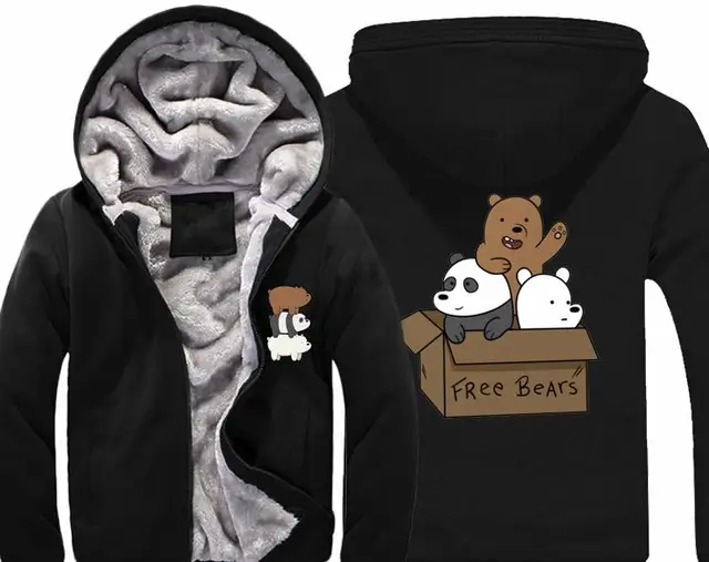 We bare bears hoodie Clearance