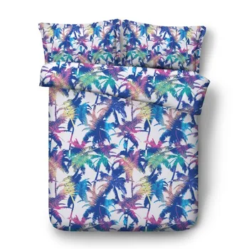 

Bedding set Leafs Leaf Comforter sets Colorful Palm tree quilt duvet cover bed sheet sheets Super King queen size full twin 5PCS