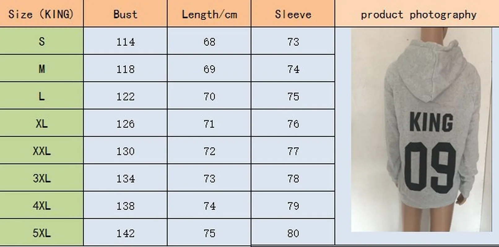 zogaa Plus Size S-4XL New Fashion The King&His Queen Men Women Casual Lover Couple Cotton Sweatshirts Hoodies for Autumn Winter zogaa Plus Size S-4XL New Fashion The King&His Queen Men Women Casual Lover Couple Cotton Sweatshirts Hoodies for Autumn Winter