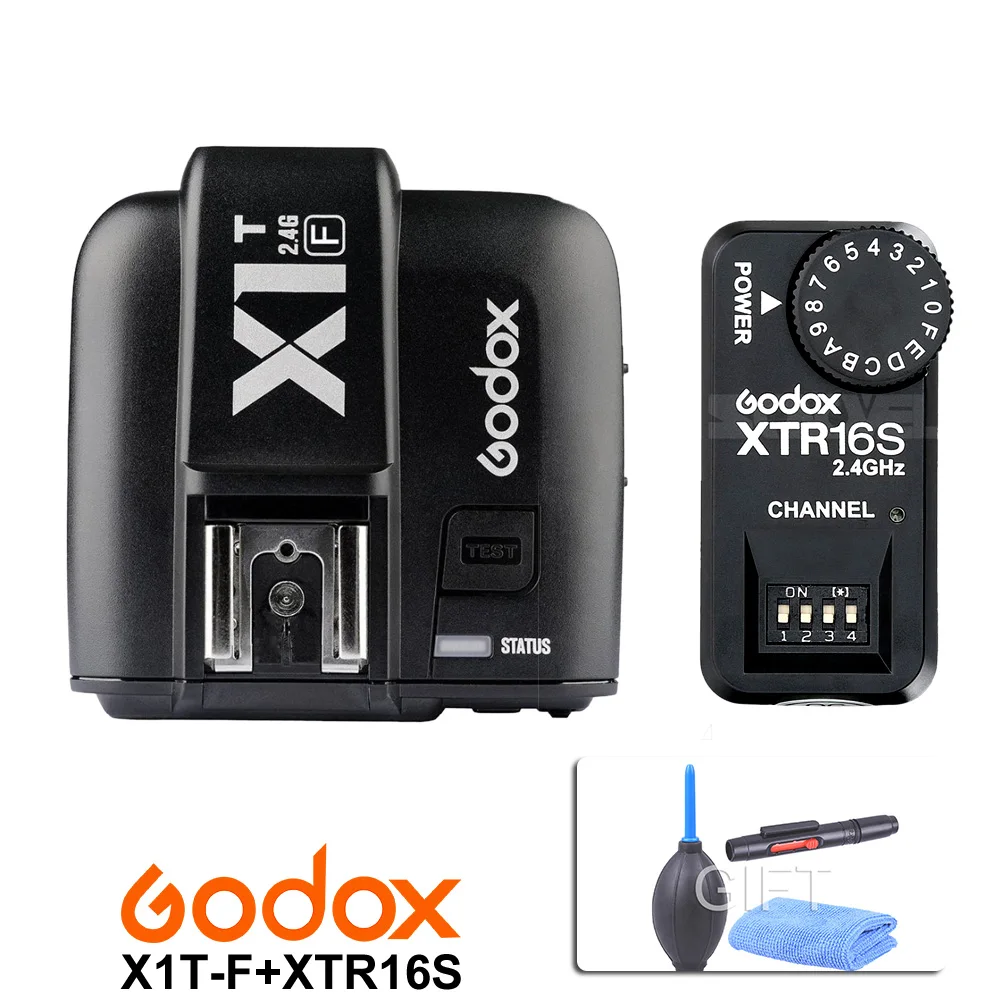 Godox X1T-F ttl 2,4G Беспроводной триггера для ЖК-дисплея с подсветкой Fujifilm+ XTR-16S приемник вспышки для V850/V860N/V860C/V850II/V860IIC/V860N/V860II-F