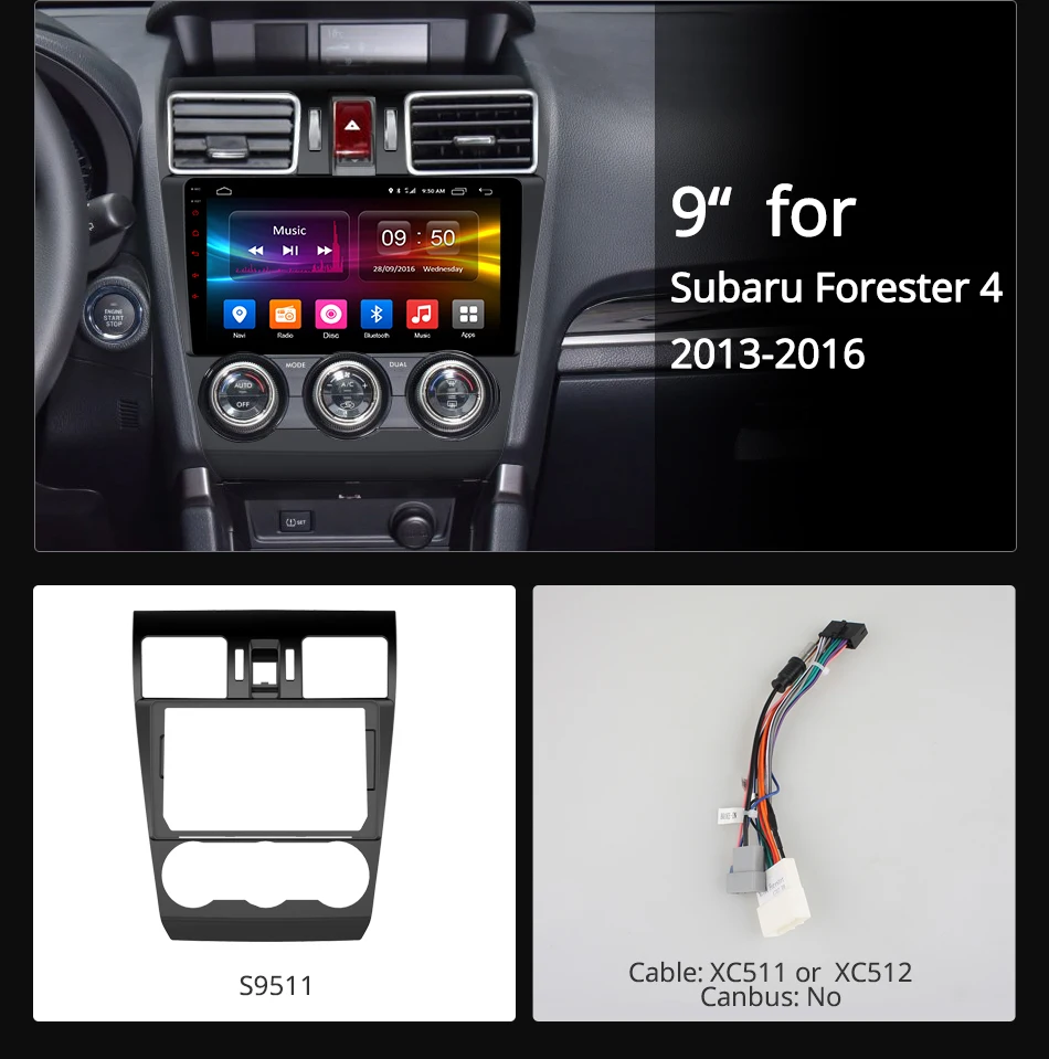 Cheap Ownice K1 K2 K3 Android 9.0 Octa Core Car DVD GPS Navigation Player Car Stereo for Subaru Forester 2013 2014 2015 2016 32GB 4G 1