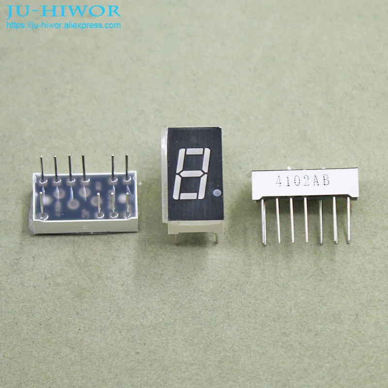 

(10pcs/lot) 10 Pins 4011AB 0.4 Inch 1 Digit Bit 7 Segment Blue LED Display Share Common Cathode Digital Display