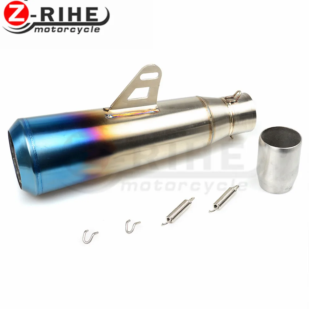 Motorcycle Exhaust Pipe Universal Muffler For CB CRB YZF TTR KTM EXC R6 ZX-6R ZX-10R GSXR Z750 R1 R6 MT03 FZ1 Ninja ER6N