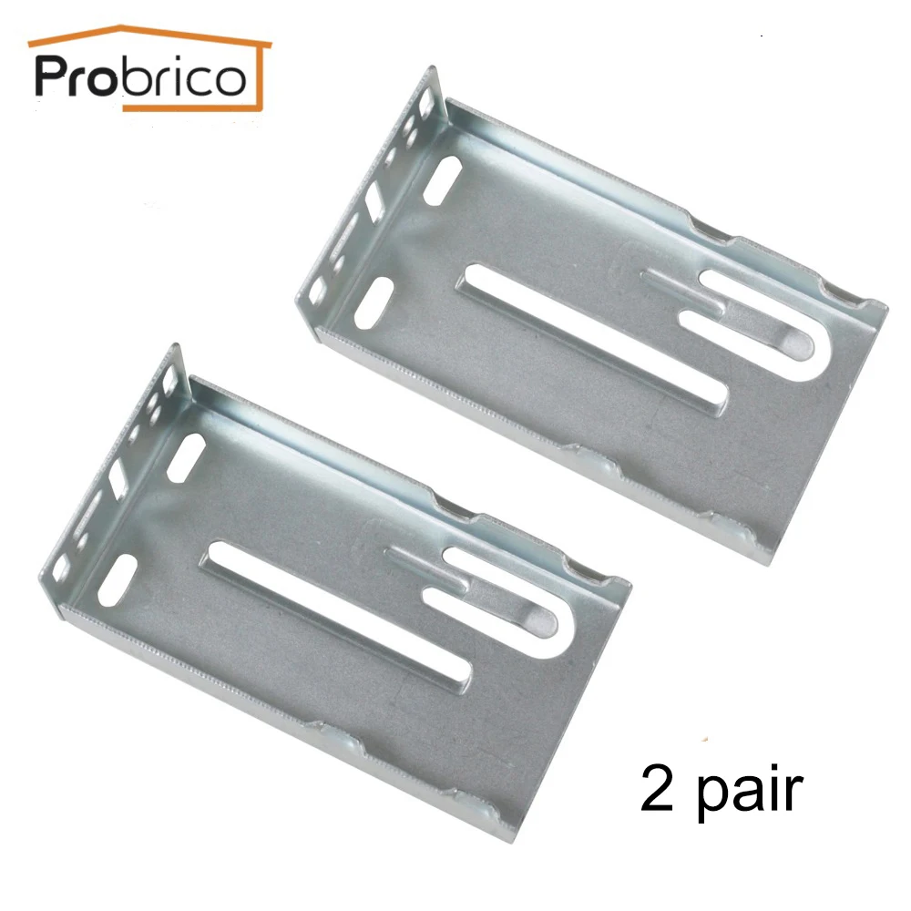 Probrico 4 Pcs Mount Rear Frame Drawer Brackets For Drawer Slides