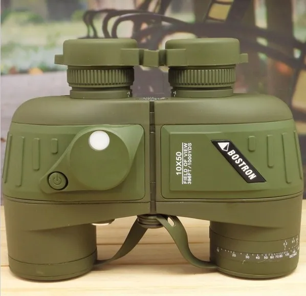 New arrival full covered compass military binoculars 10x50 stabilized font b rangefinder b font binoculars for