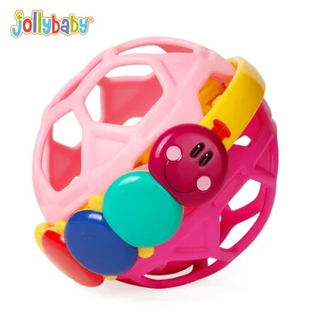 

Jollybaby Caterpillar Baby Rattle Bendy Ball Bouncing Toddler Fun Flexible Activity Educational Toys for Children Soft Game Gift