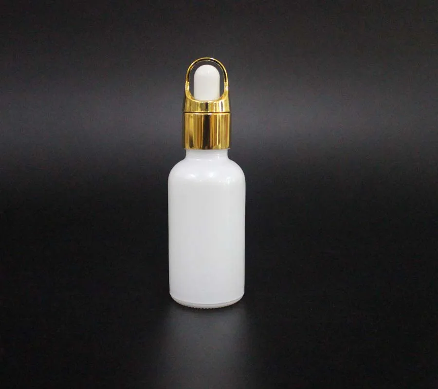 50 шт. 30 мл жемчужно-белый стеклянная бутылка эфирного масла сыворотка бутылок косметическая упаковка бутылки с капельницы