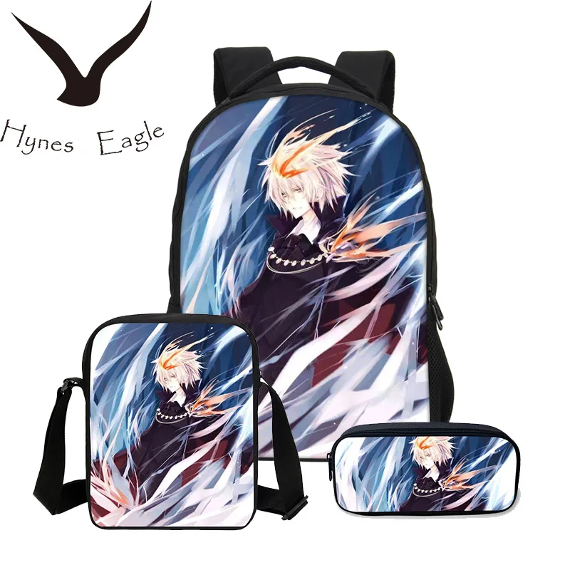 

Hynes Eagle 3 PCS/SET Anime Characters Printed Backpacks Children Bookbag Cartoon Mochila Boys Casual Shoulder Bag Girls