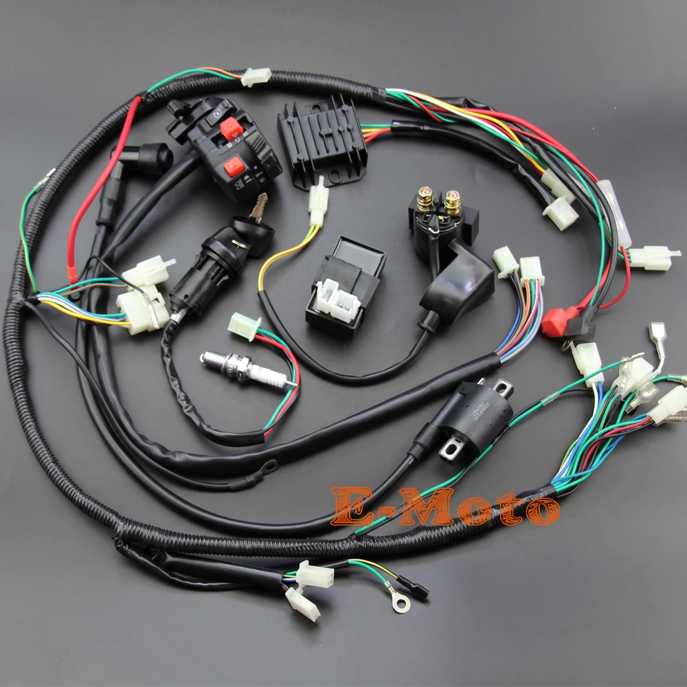 popular atv wiring harness buy cheap atv wiring harness Wiring Harness for Golf Cart Full font b Wiring b font font b Harness b font Loom Ignition Coil CDI D8EA