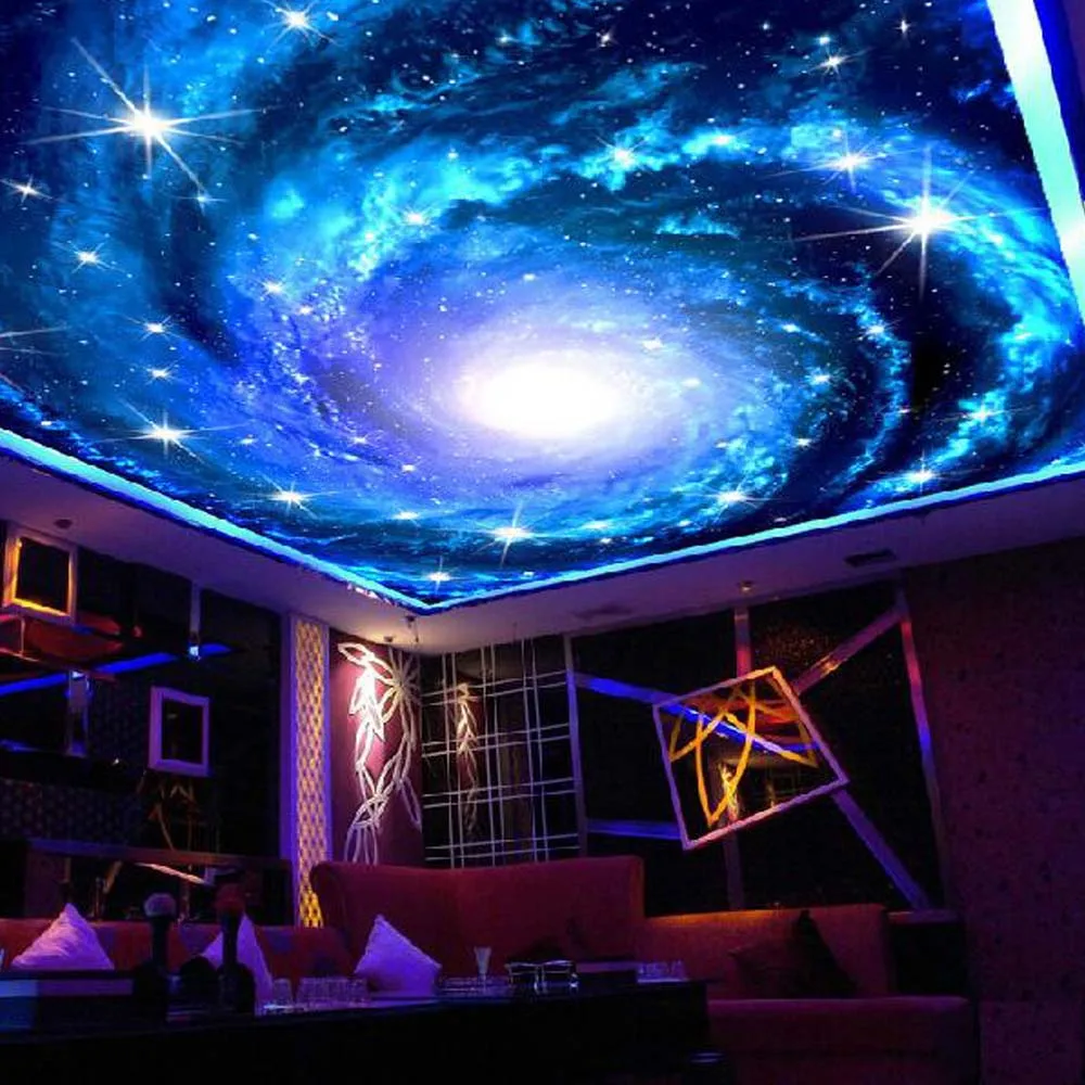 Us 9 6 52 Off Universe Space Ceiling Murals Wallpaper 3d Photo Wall Paper Rolls For Living Room Wallpaper For Walls 3d Wall Painting In Wallpapers