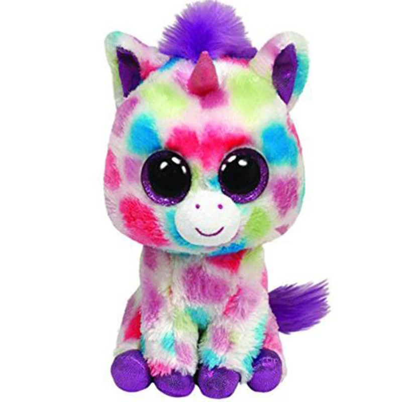 

Ty Beanie Boos 6" 15cm Wishful the Unicorn Plush Regular Soft Big-eyed Stuffed Animal Collection Doll Toy