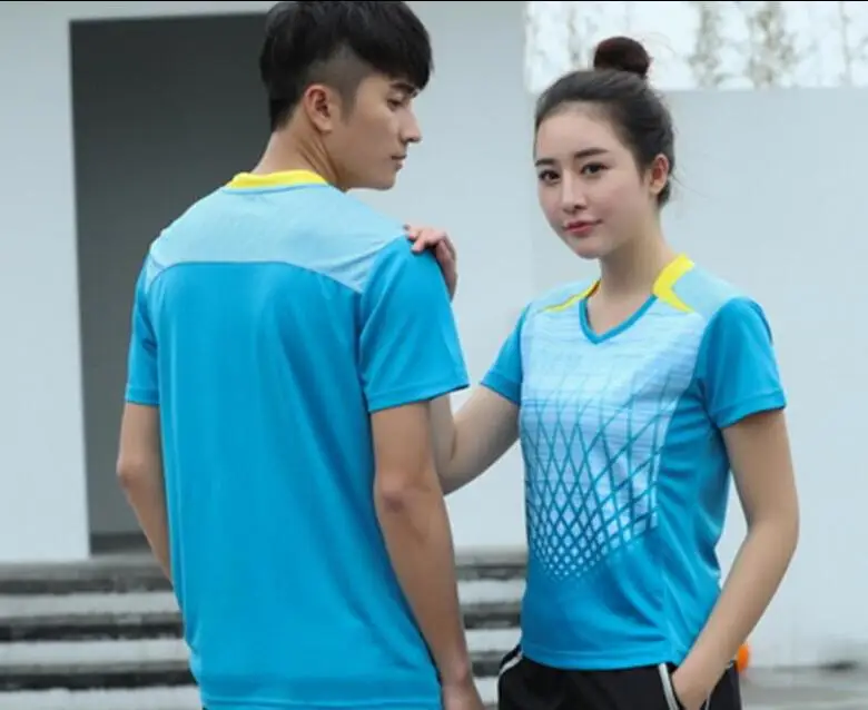 New women and men Badminton shirts sportwear game,Men Tennis t-Shirts polyester Breathable table tennis Sport jersey shirts