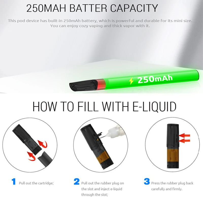 SMOK SLM Stick толстый Vapor Pod Starter Kit 250mAh электронная сигарета набор маленький vape pen kit