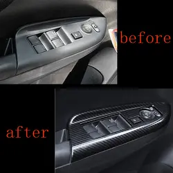 Для Honda FIT JAZZ 2013 2014 2015 2016 ABS кузова ABS chrome двери, окна, стекло панель подлокотник Лифт кнопка включения отделкой 4 шт