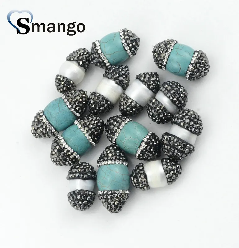 

5Pieces, The Rhinestone and Crystal OvalShape Pendants Connectors,2 Colors, Can Mix Wholesale