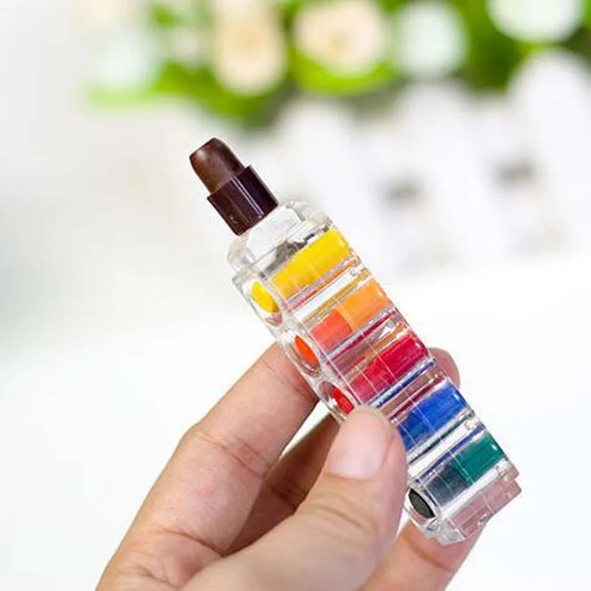 Us 264 5 Off2pcs Crayons Creative Sugar Coated Haws Cartoon Flower Graffiti Pen Stationery Gifts For Kids Wax Crayon Pencil Drawing Toys 6 In