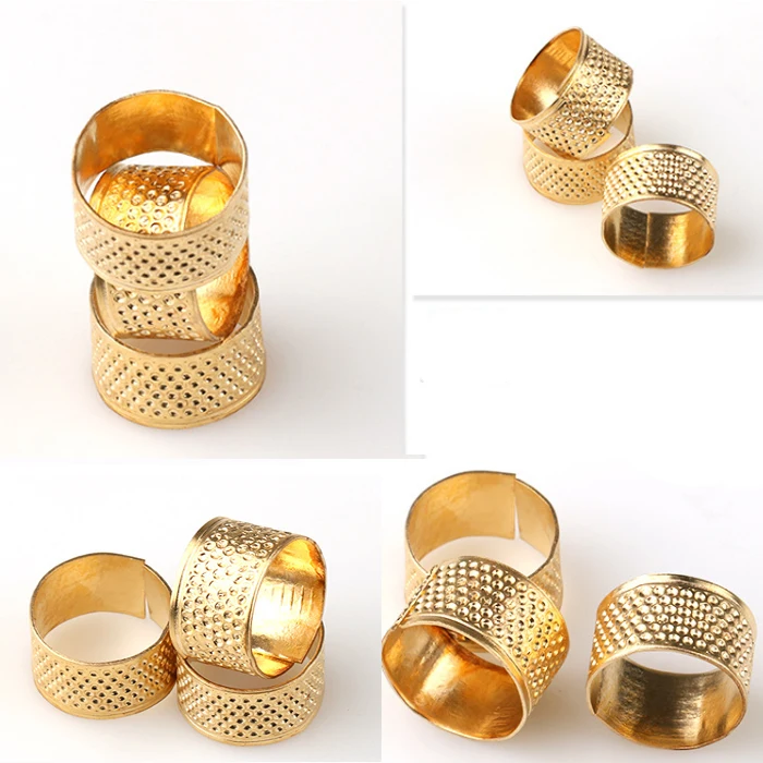 

Adjustable Household Sewing DIY Tools golden Ring Thimble Finger Protector Household Quilting Craft Accessories
