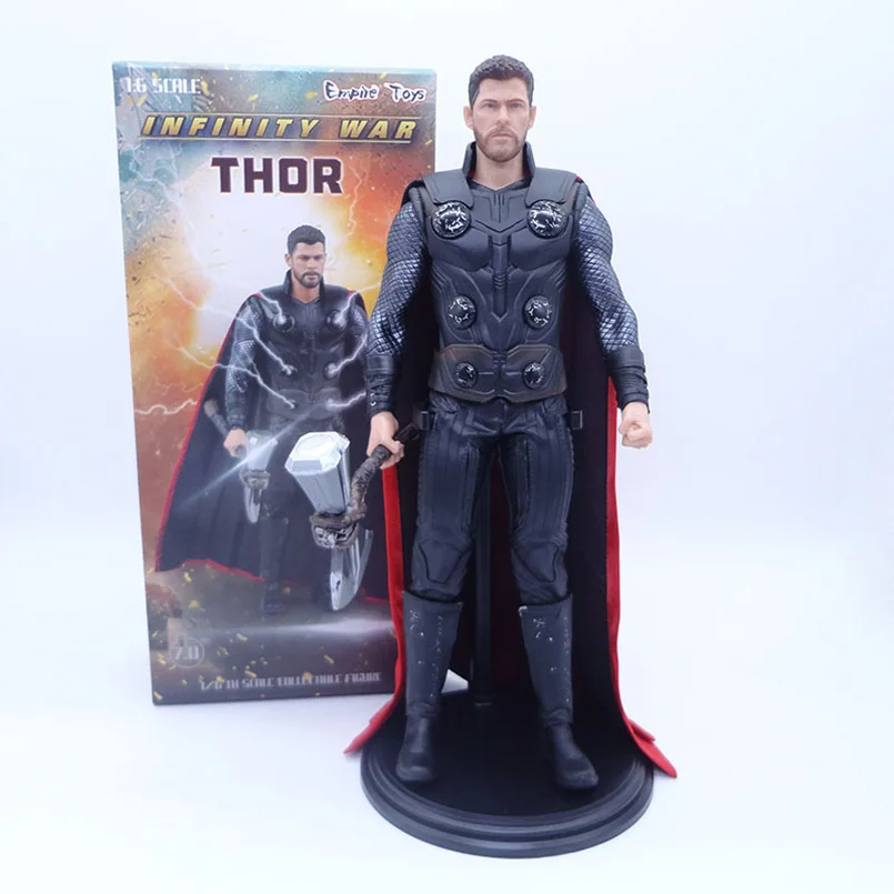 

12"1/6 Avengers Endgame thor Captain America PVC action figure toy thor Stormbreaker Decoration collectible model toys kid gift