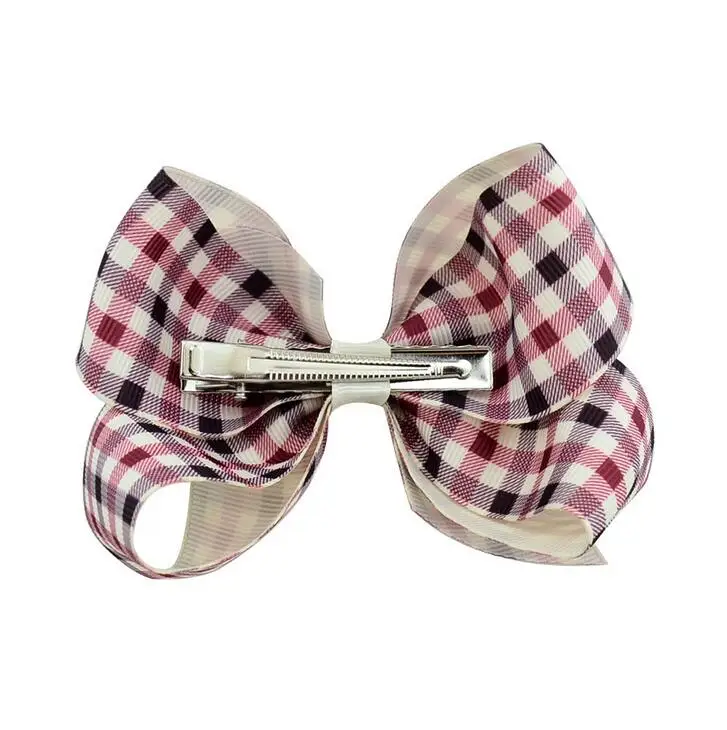 plaid ribbon hairbow2