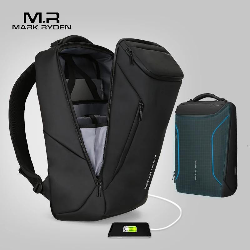 Mark Ryden, новинка, модный мужской рюкзак с защитой от кражи, многофункциональный, водонепроницаемый, 15,6 дюймов, сумка для ноутбука, мужская, USB, дорожная, зарядка, сумка