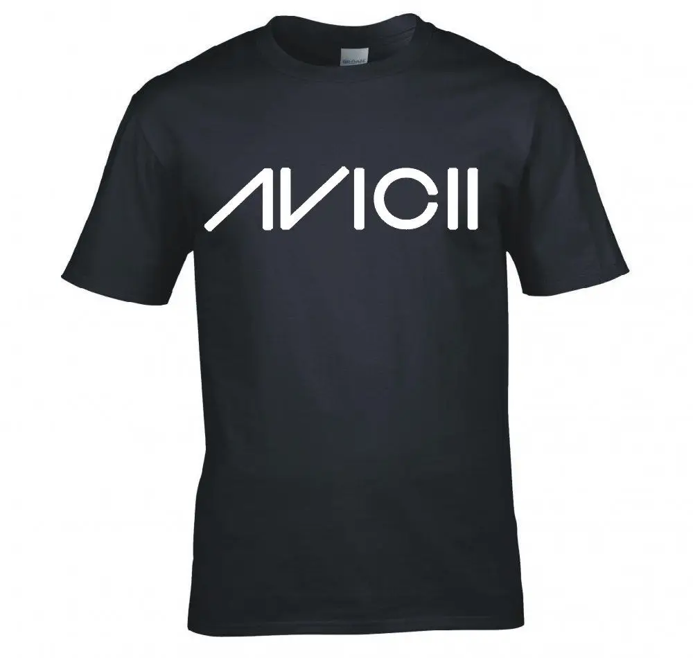 Новые модные мужские футболки 100% лето хлопок короткий рукав Футболка avicii логотип