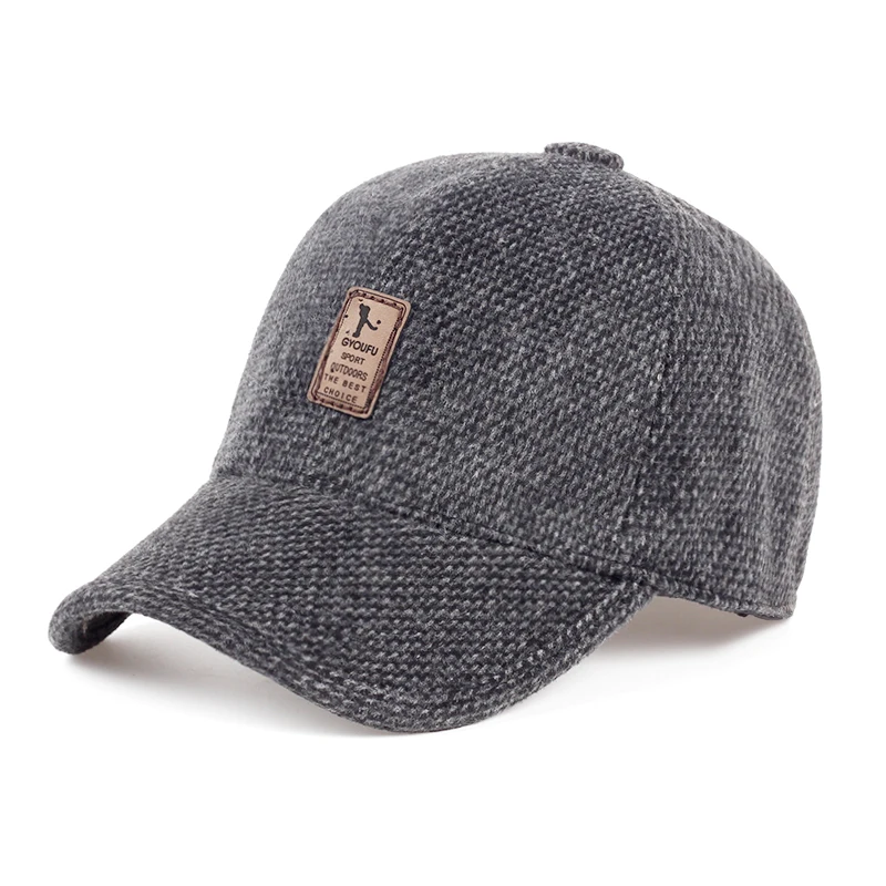 

2017 Warm Winter Autumn Thickened Baseball Cap With Ears Men'S Cotton Caps Snapback Hats Ear Flaps For Men Dad Hat Sports Hats