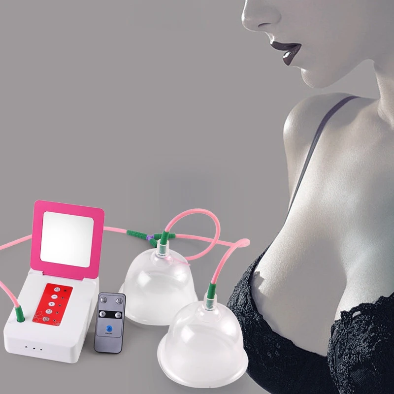 Electric Double Cups Breast Sucking Massage Pump Breast Lifting and Enhancing Abundance Care Instrument Eu Plug