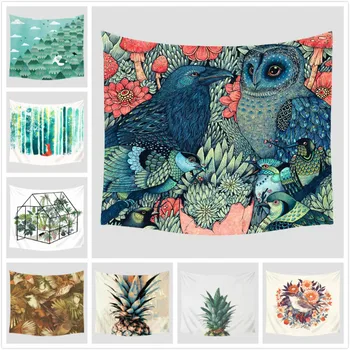 

Cartoon Illustration Printed Tapestry Wall Hanging Decoration Furnishing Travel Picnic Beach Yoga Shawl Camping Bohemian Blanket