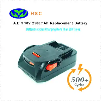 

2500mAh 18650 battery pack AEG18D Li-ion Battery 18V Replacement AEG L1830R B1820R B1830R L1815R Original Battery pack 18V